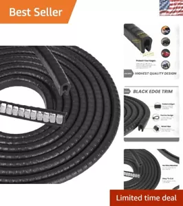 10ft Minimalist Black Rubber Edge Trim for 1/16 to 1/8 Inch Metal Edges - Picture 1 of 8