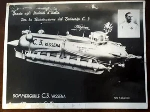 Foto Regia Marina Sommergibile C3 Vassena nave Record Profondità - Foto 1 di 3