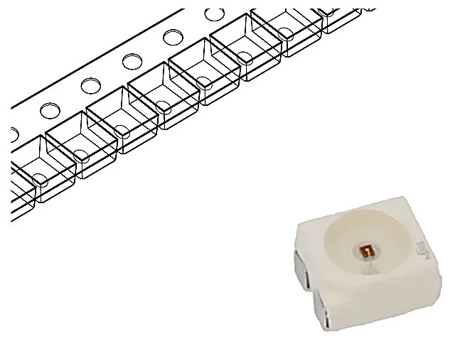 5X LA E67F-BADB-24-3A5A LED SMD PLCC4 bernsteinfarben 1800-7100mcd 34x3x21mm 1 - Image 1 of 1