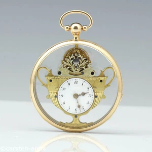 Orologio molto raro ENORME Ginevra Empire Verge ""Il Vaso"" Oro 18k, molto fine, 1805 - Foto 1 di 9