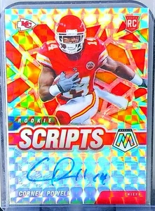 2021 Panini Mosaic #RS-39 Cornell Powell Rookie Scripts Auto Kansas City Chiefs - Bild 1 von 2