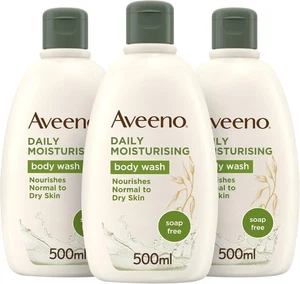 Aveeno Daily Moisturising Body Wash 500ml for dry sensitive skin X3 - Picture 1 of 7