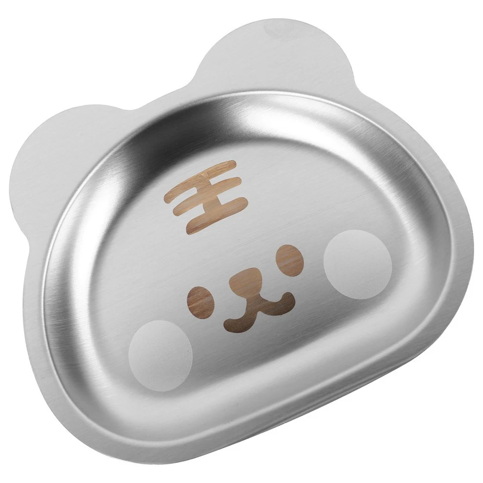  Metallschale Für Kleinkinder Baby Tafelgeschirr Snackteller Aus Edelstahl - Bild 1 von 4