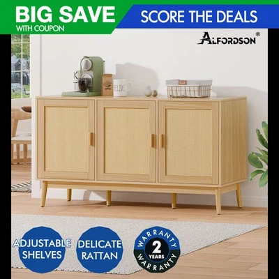 ALFORDSON Buffet Sideboard Cupboard Cabinet Rattan Doors Storage Kitchen Hallway - image 1 of 4