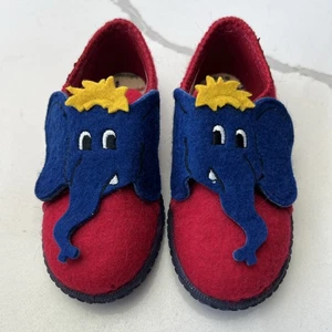 Elefanten Slipper Shoes Elephant Red Wool Youth EU SZ 23 US Size 6 Original Box - Picture 1 of 15