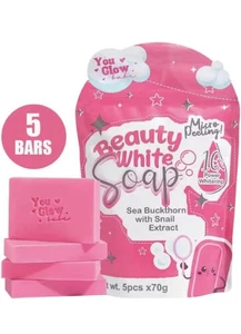 Beauty White Soap by You Glow Babe, 5 Riegel x 70g - Bild 1 von 3