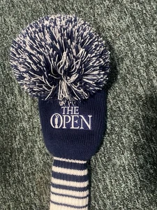 Open Golf Championship - Driver Headcover - Blue,Yellow and White Pom-Pom Style - Picture 1 of 5