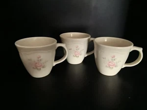 3 Pfaltzgraff Tea Rose Large Coffee Mug Tea Cup 4" Vintage U.S.A. - Picture 1 of 11