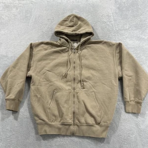 Brandy Melville Full Zip Sweatshirt Hoodie Damen OS Beige Baggy Greeks go Green - Bild 1 von 11