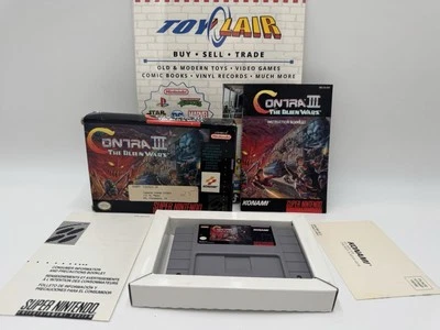 Contra III: The Alien Wars (Super Nintendo SNES, 1992) CIB Complete in Box Works - Image 1 of 4