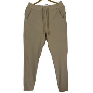 Birddogs Mens Tapered Athletic Performance Joggers Pants Beige Size L - Picture 1 of 10