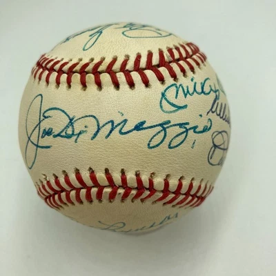 Mickey Mantle Joe Dimaggio Yankees Greats Signed American League Baseball JSA - Image 1 of 4