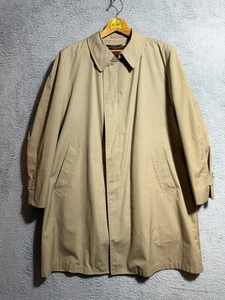 Vintage London Fog Khaki Trench Coat Mens 44R With Fur Liner Removeable - Picture 1 of 15