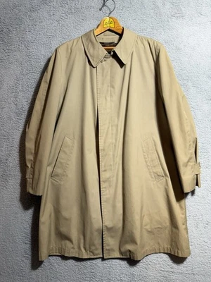Vintage London Fog Khaki Trench Coat Mens 44R With Fur Liner Removeable - Image 1 of 4
