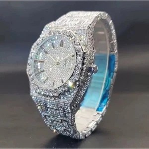 BRANDNEU 2025 Herren ICED OUT MOISSANIT/DIAMANT SIMULIERT Luxus Uhr - Bild 1 von 5