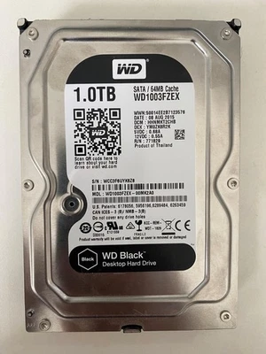 Western Digital WD Black 1TB, SATA 7200 RPM, 3.5" WD1003FZEX Hard Drive - Image 1 of 3