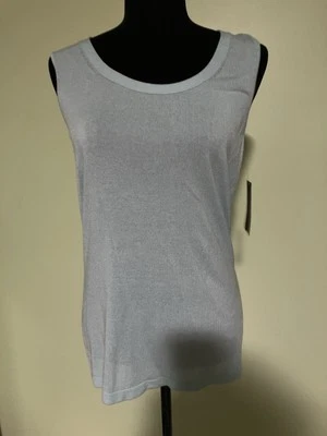 Nueva camiseta sin mangas tejida Lafayette 148 mezcla de lino talla m mediana nueva con etiquetas Foto 1 de 4