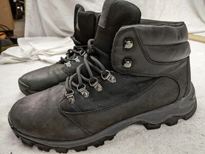 Timberland Rangeley Mid Hiker Leather Men 10.5 44.5 Hiking Work Boots Black - Picture 1 of 9