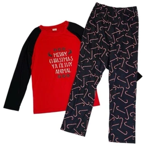 Christmas Pajama Kids 8/9y 2pc Ya Filthy Animal Festivecore Holiday Matching Fun - Picture 1 of 8