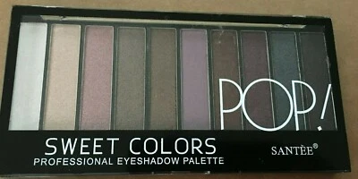 SANTEE POP SWEET COLORS PROFESIONAL EYESHADOW PALETTE 10 MIX COLORS BROWNS,GREEN - Image 1 of 3