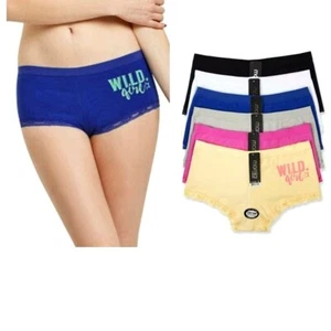 6PC Women Cotton Boyshorts Wild Girl Print Underwear Briefs Panty Bikinis S~XL - Picture 1 of 4