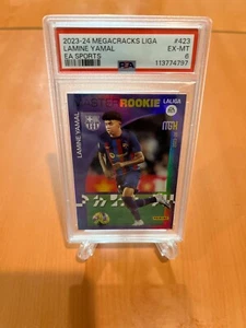 2023-24 MEGACRACKS LIGA LAMINE YAMAL MASTER ROOKI #423 PSA 6🤔 - Imagen 1 de 2