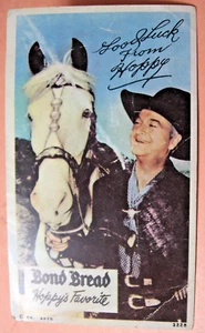 Hopalong Cassidy & Topper Bond Bread Advertising Card - Picture 1 of 2