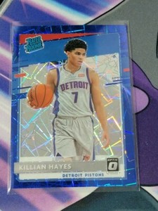 2020-21 Donruss Optic Killian Hayes RC Blue Velocity Rated Rookie # 157 Pistons