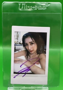 JULIA Polaroid Autographed Signed Cheki Card Photo Card TCG Japanese NM Idle - Picture 1 of 17