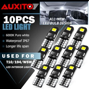 AUXITO T10 LED License Plate Light Bulb 6000K Super Bright White 168 2825 194 - Picture 1 of 10