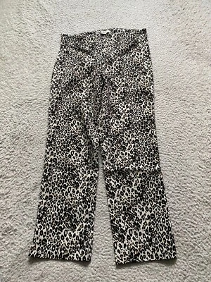 Van Heusen Women Leopard Print Crop Pull On Pants Multicolor Size 6 (29 x 25) - Image 1 of 4
