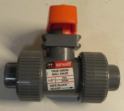 Hayward True Union 1/2" Ball Valve PVC EPDM Seals LB113 Non Threaded Ends Nice - Image 1 of 4