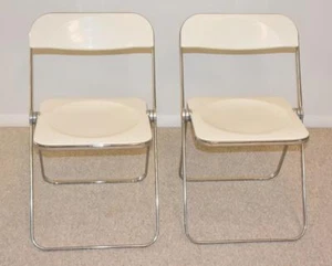 Single Vintage Anonima Castelli Italian Chrome Folding Chair - Picture 1 of 5