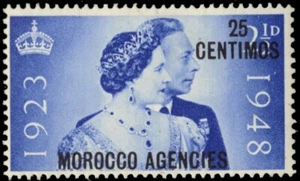 BRITISH MOROCCO AGENCIES 93 - King George VI Silver Wedding Jubilee (pb39866) - Picture 1 of 1