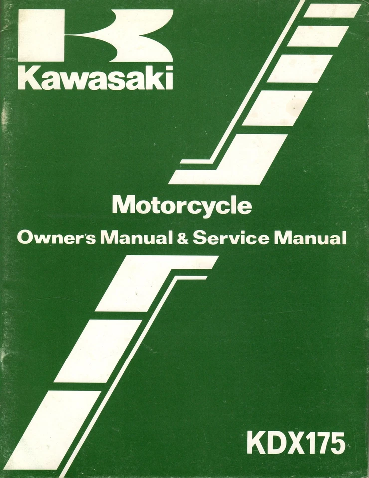 Kawasaki Moto KDX175 1982 manual de servicio del propietario P/N 99920-1167-01 (572) Foto 1 de 1