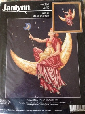 Moon Maiden Kit Punto de Cruz Contado Marie Barber Janlynn 105-20 Sellado De Colección 1996 Foto 1 de 2