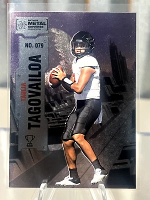 2022 SKYBOX METAL UNIVERSE CHAMPIONS FOIL TAULIA TAGOVAILOA #079 MARYLAND - Image 1 of 2