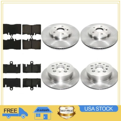 Front Rear Kit Brake Rotors & Ceramic Brake Pads Fits 2001-2006 Lexus LS430 XH - Image 1 of 4