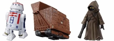 Takara Tomy Metakore Star Wars #02 R5-D4 & Tomica TSW-03 Sand Crawler & #04 Java - Image 1 of 4