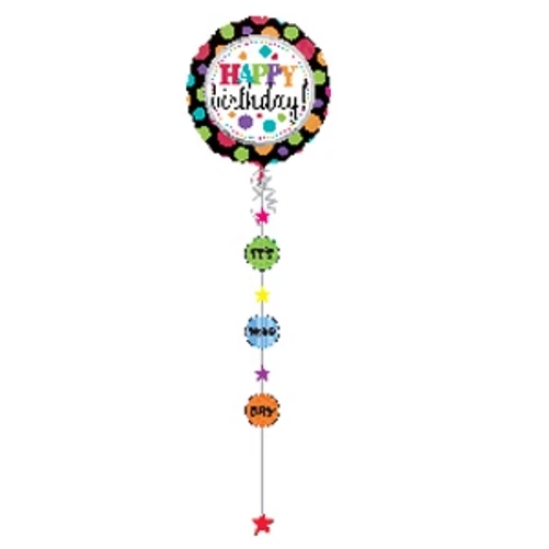 JUMBO 90" Drop a Line Globo Lámina Decoración Fiesta FELIZ CUMPLEAÑOS Foto 1 de 1