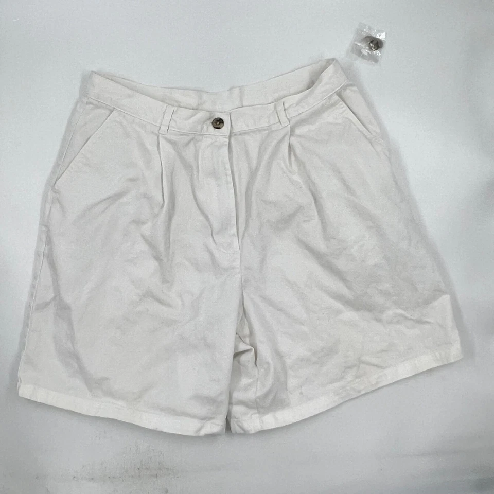 Bermudas Charter Club para mujer talla 12p pequeñas blancas algodón elástico botón Foto 1 de 4