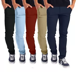 Herren Designer Chino Hose Stretch Stoff Chinohose Slim Fit Casual Trousers - Bild 1 von 55