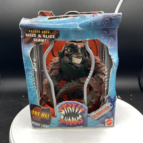 Vintage 1994 Street Sharks "Slobster" Figure - Complete in Box Cover