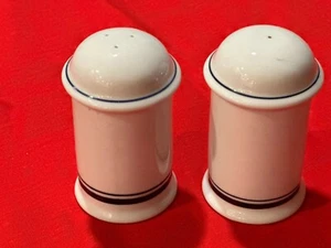 Dansk Bistro Christianshavn Blue Stripe Salt Pepper Shaker Set - Portugal - Picture 1 of 13