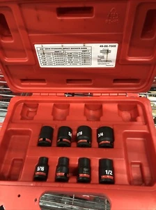 Milwaukee 49-66-7005 3/8" Antrieb SAE Standard 6 Punkt Schlagschrauber Steckschlüsselsatz - 12-teilig - Bild 1 von 1