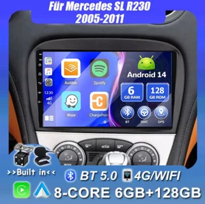 Für Mercedes SL R230 2005-2011 Android 14 Auto Radio Car Play Navi GPS RDS WIFI - Bild 1 von 16