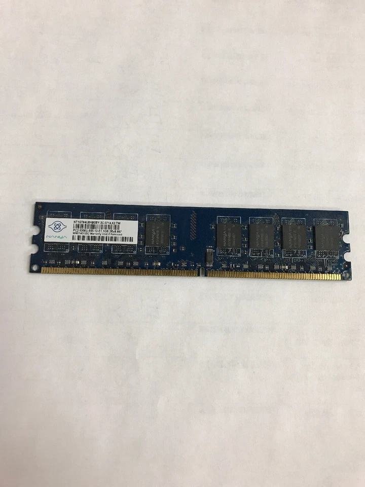 Nanya NT1GT64U8HB0BY-3C, 1GB DDR2 SDRAM PC2-5300U  - Image 1 of 1
