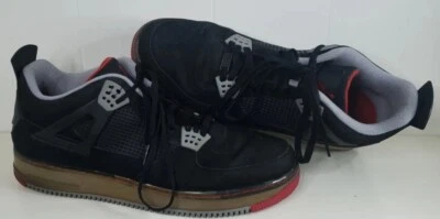 Nike Air Jordan Fusion AJF 4 Bred Black/Varsity red size 14 364342-061 (A2) - Image 1 of 4