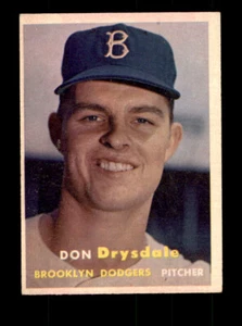 1957 Topps #18 Don Drysdale EX RC - Picture 1 of 2