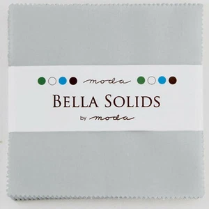 Moda Bella Solids Zen Grey Charm Pack 42 5" Fabric Squares 9900PP-185 - Picture 1 of 1